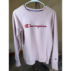 Champion Pink Crewneck Sweatshirt Women's Size S Authentic Athleticwear Logo